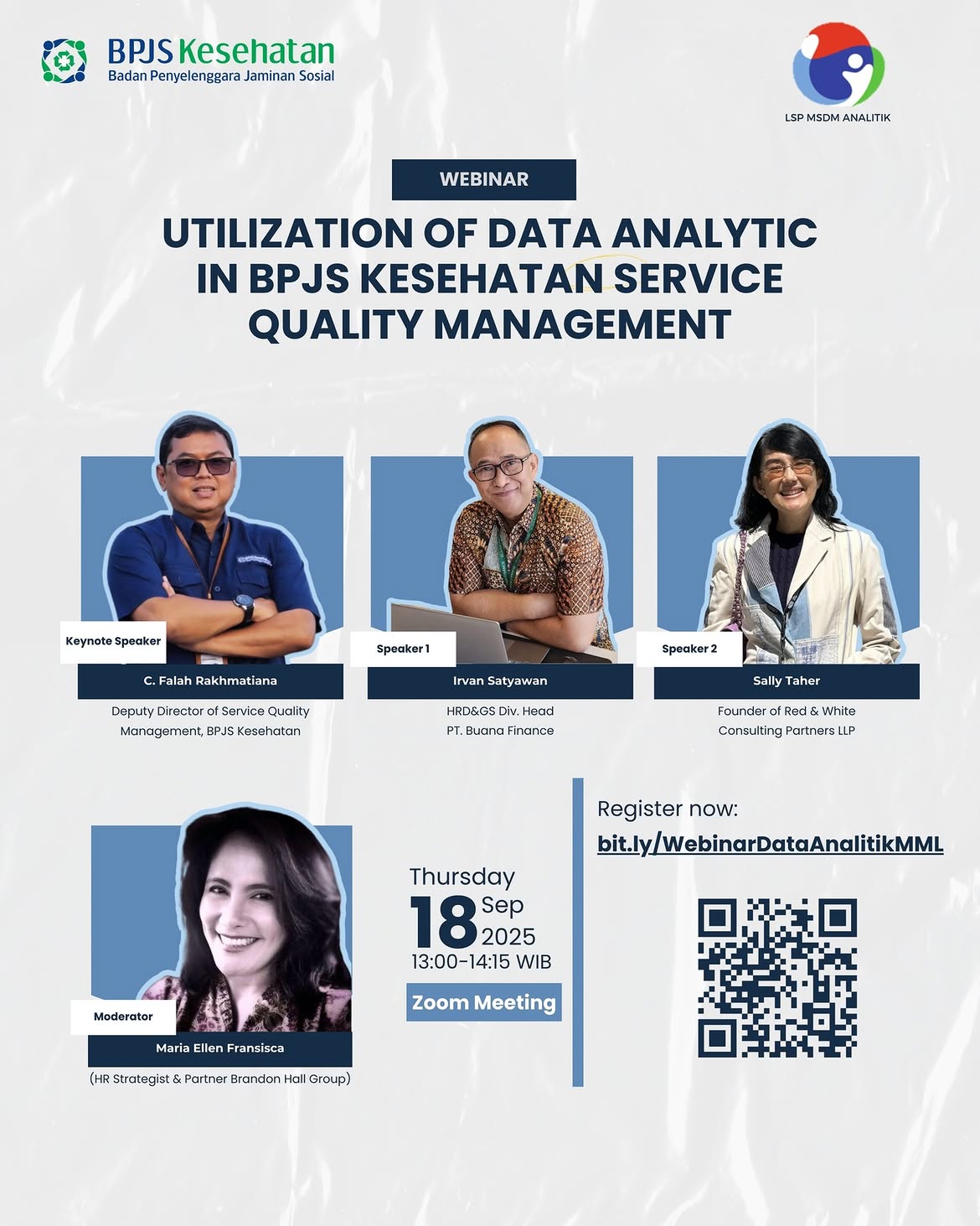 Tingkatkan Mutu Layanan JKN, LSP MSDM Analitik Gelar Webinar Data Analytics Bersama BPJS Kesehatan