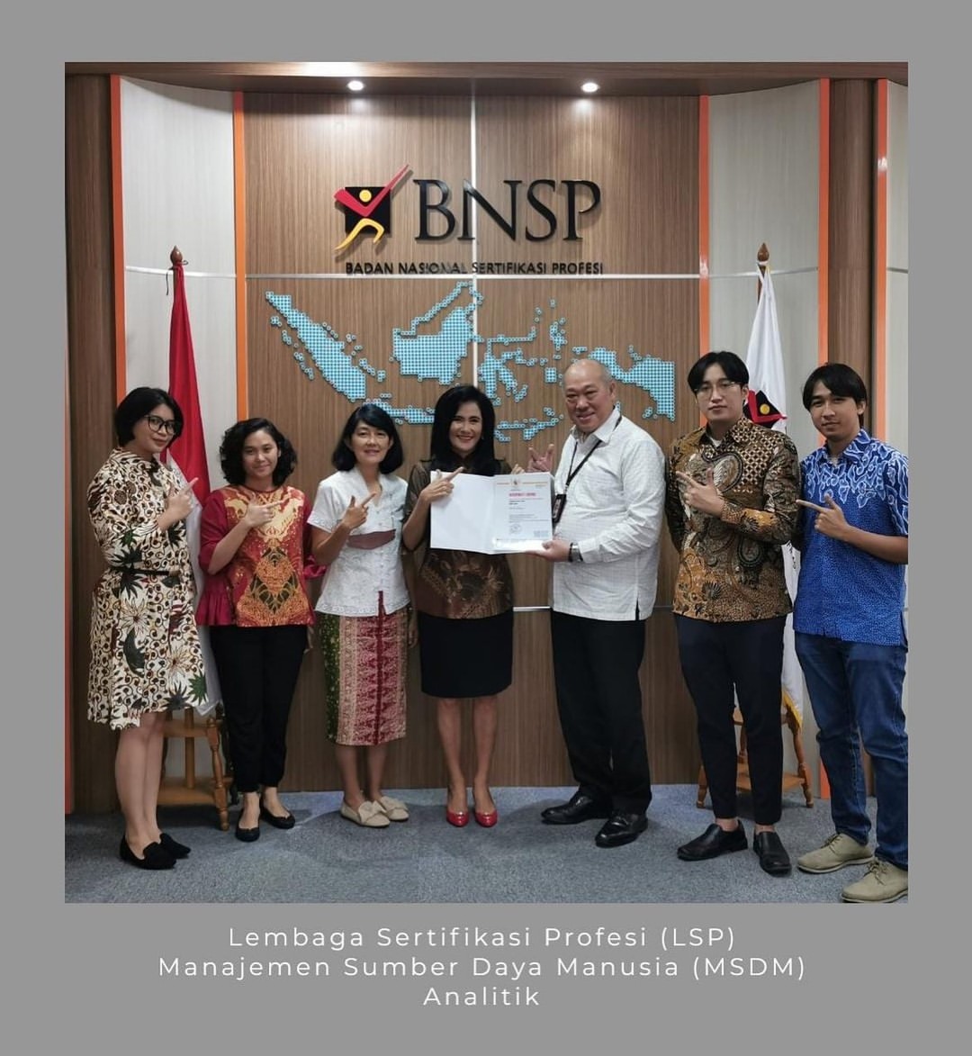 LSP MSDM Analitik Resmi Menerima Sertifikat Lisensi dari Badan Nasional Sertifikasi Profesi (BNSP)